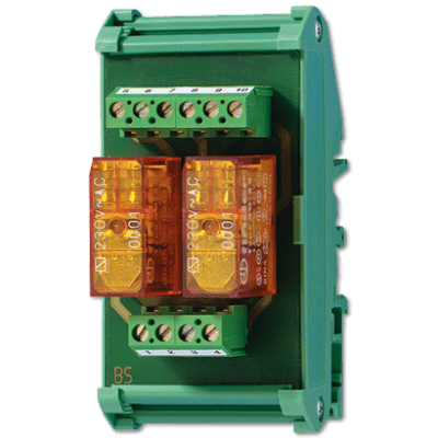 Decoupling relay for rail mounting