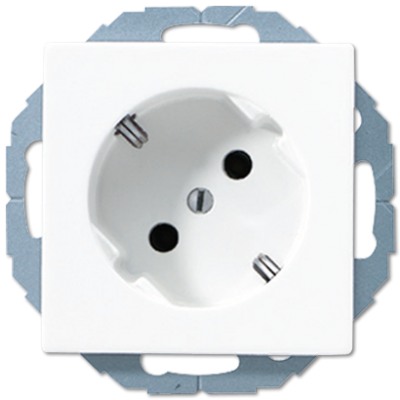 پریز ۴۵ درجه‌ای استاندارد SCHUKO با مشخصات 16 A / 250 V