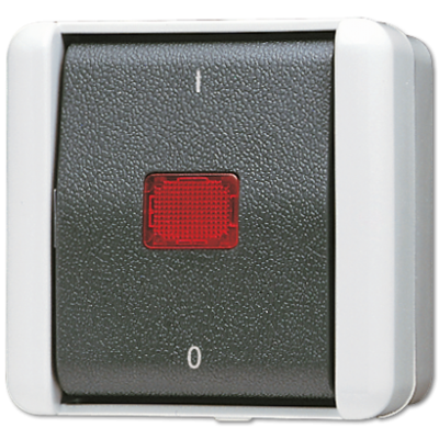 کلید یک بانده با مشخصات 16 AX / 400 V ، دارای روشنایی نشانگر